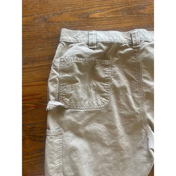 Carhartt Khaki Loose Original Fit Canvas Carpenter Pant, 42x30 - Picture 10 of 11